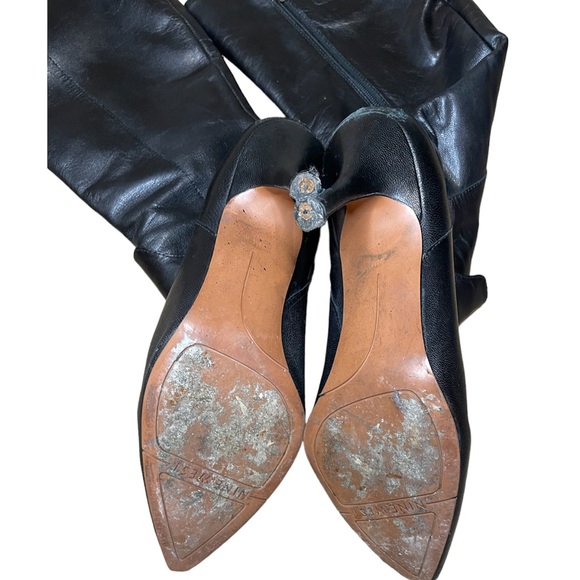 VINTAGE 90s NONE WEST KNEE HIGH HEEL BOOTS - Picture 3 of 4